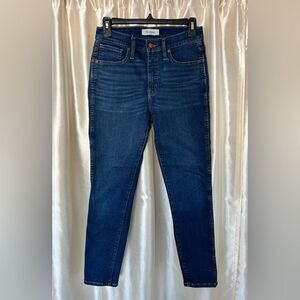 Madewell size 26 petite 10 inch high rise skinny jean EUC